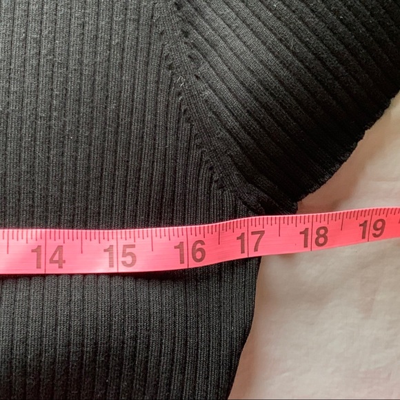 2/$22 August Silk Black Short Sleeved Sweater - Picture 4 of 6